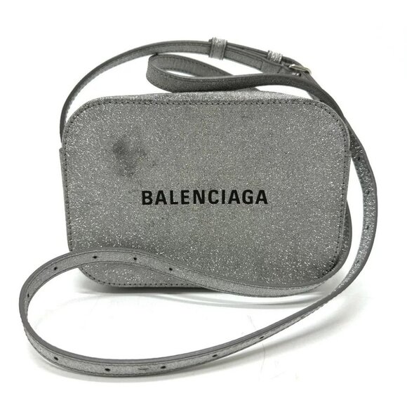 Auth BALENCIAGA 552372 logo Everyday camera bag Bag XS size Shoulder Bag - Picture 1 of 14